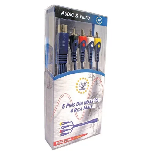 Kabel din naar 4 cinch 1.5m
