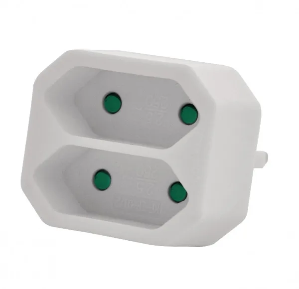 HQ 2-weg adapter (wit)